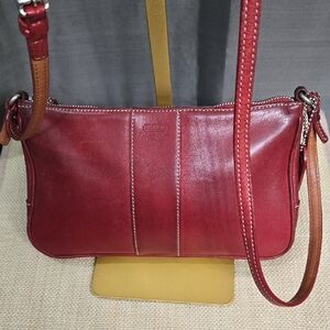Coach Vintage 2002 Slim Demi Red Leather Crossbody Bag